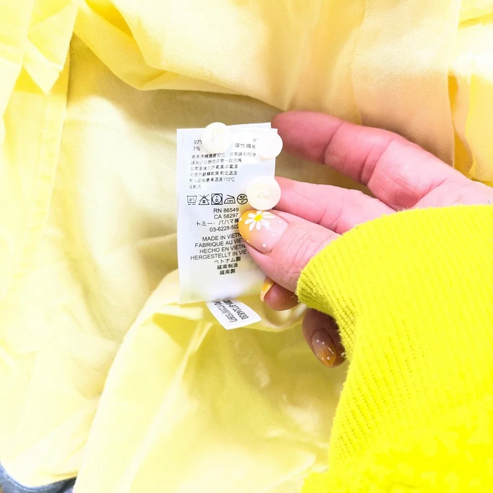 Tommy Bahama Button Down Mens 3XL Yellow Long Sleeve Oxford Shirt‎ NWT